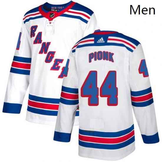 Mens Adidas New York Rangers 44 Neal Pionk White Road Authentic Stitched NHL Jersey